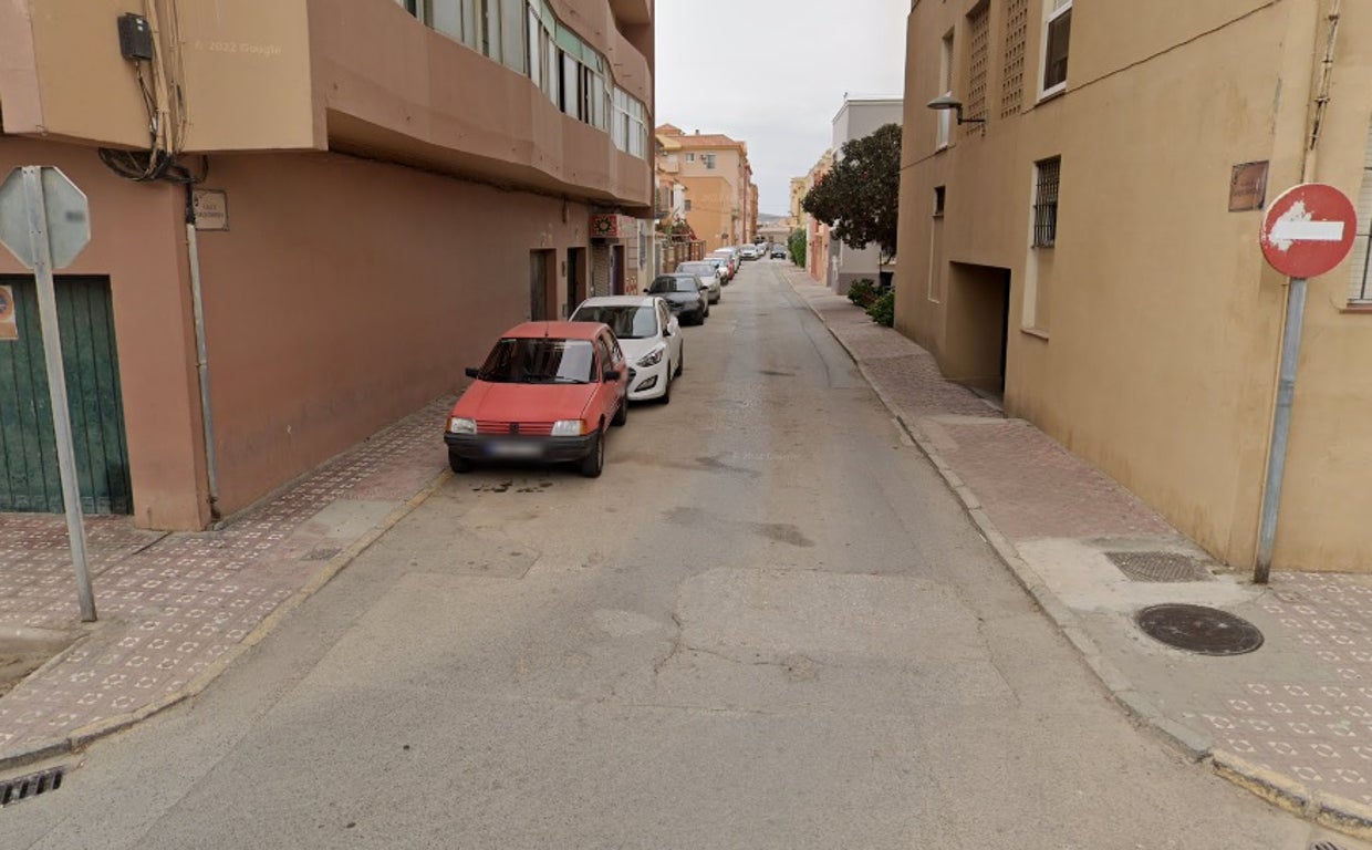 Calle donde se produjo el choque y detención.