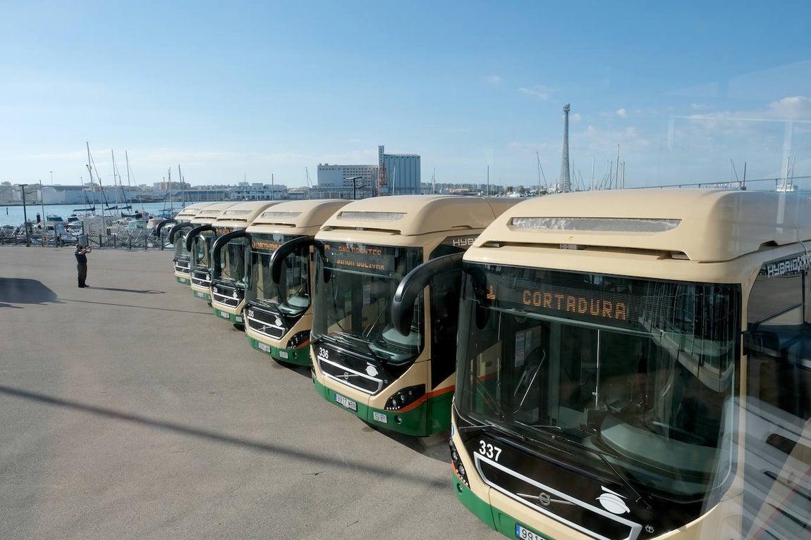 Fotos: Así son los nuevos autobuses híbridos de Cádiz