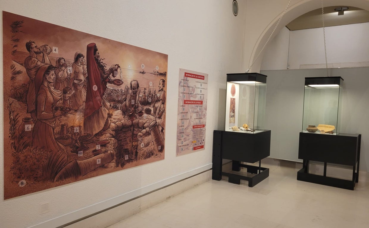 Una muestra de la exposición sobre pozos rituales en el Gadir púnico, del Museo de Cádiz.