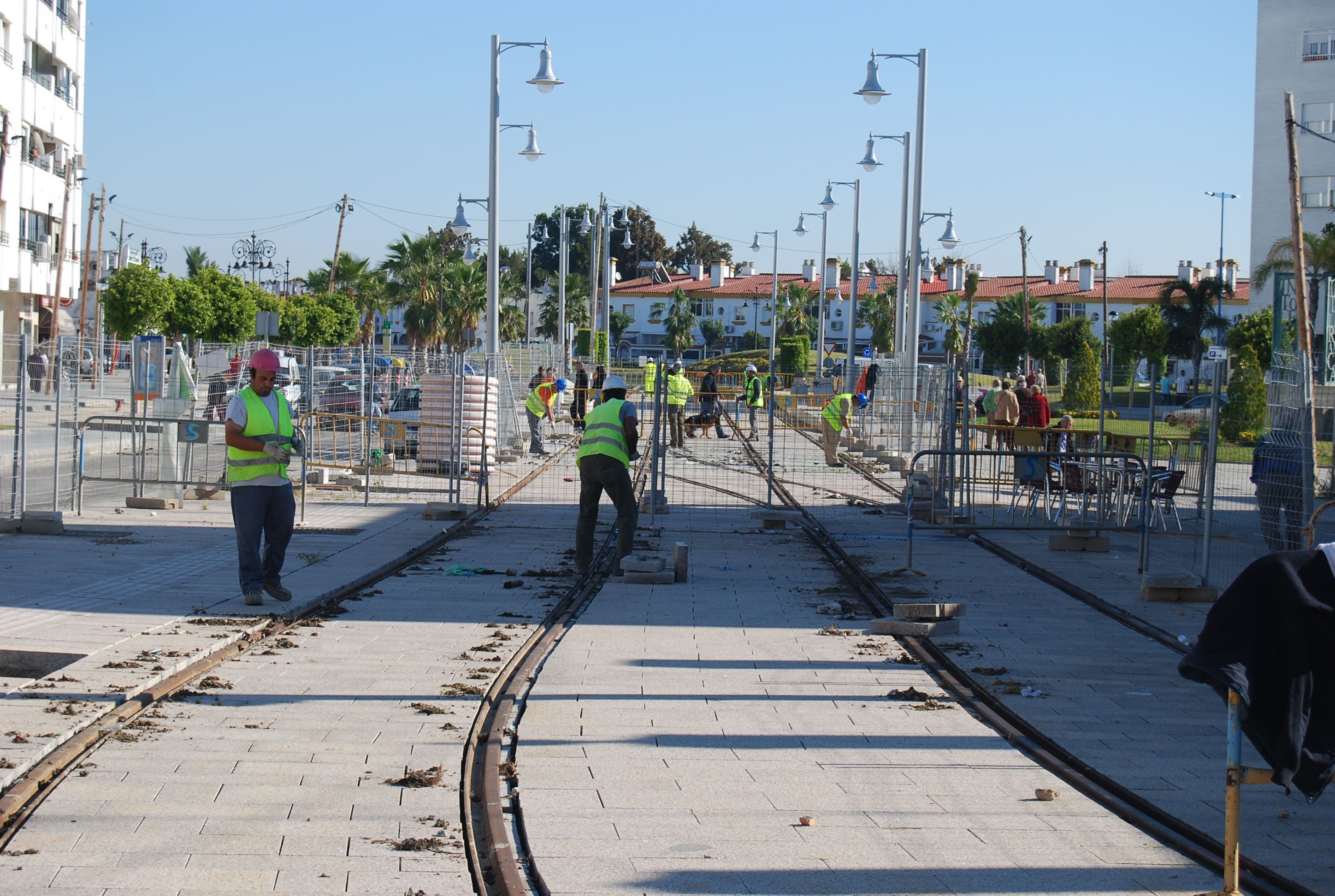 Imágenes históricas: Los años de obras del tranvía de la Bahía de Cádiz