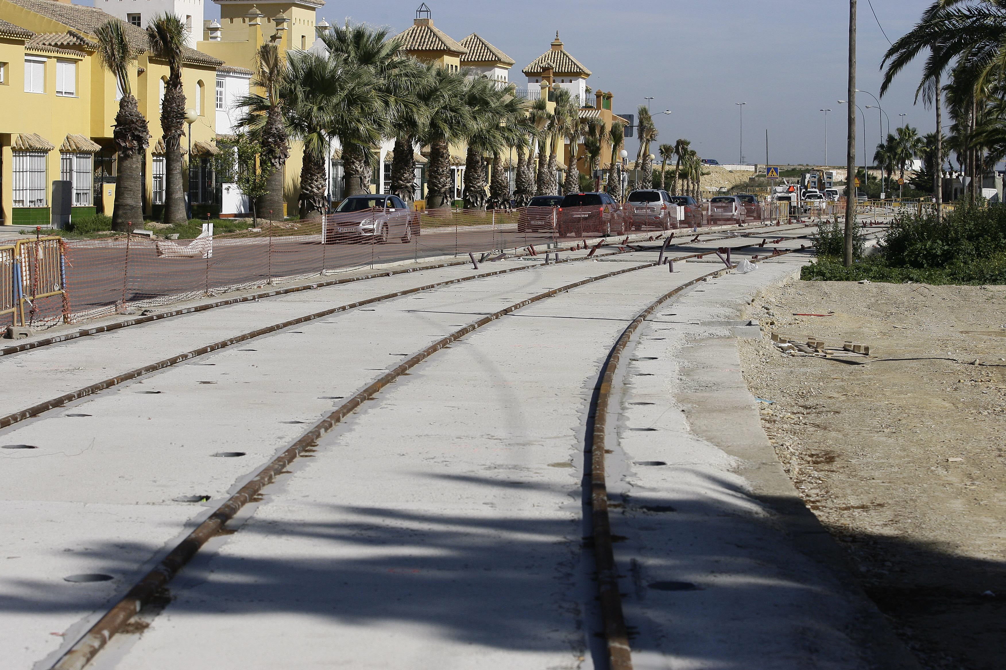 Imágenes históricas: Los años de obras del tranvía de la Bahía de Cádiz