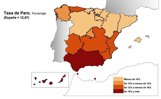 La provincia sitúa su tasa de paro en el 21%, la tercera más alta de Andalucía