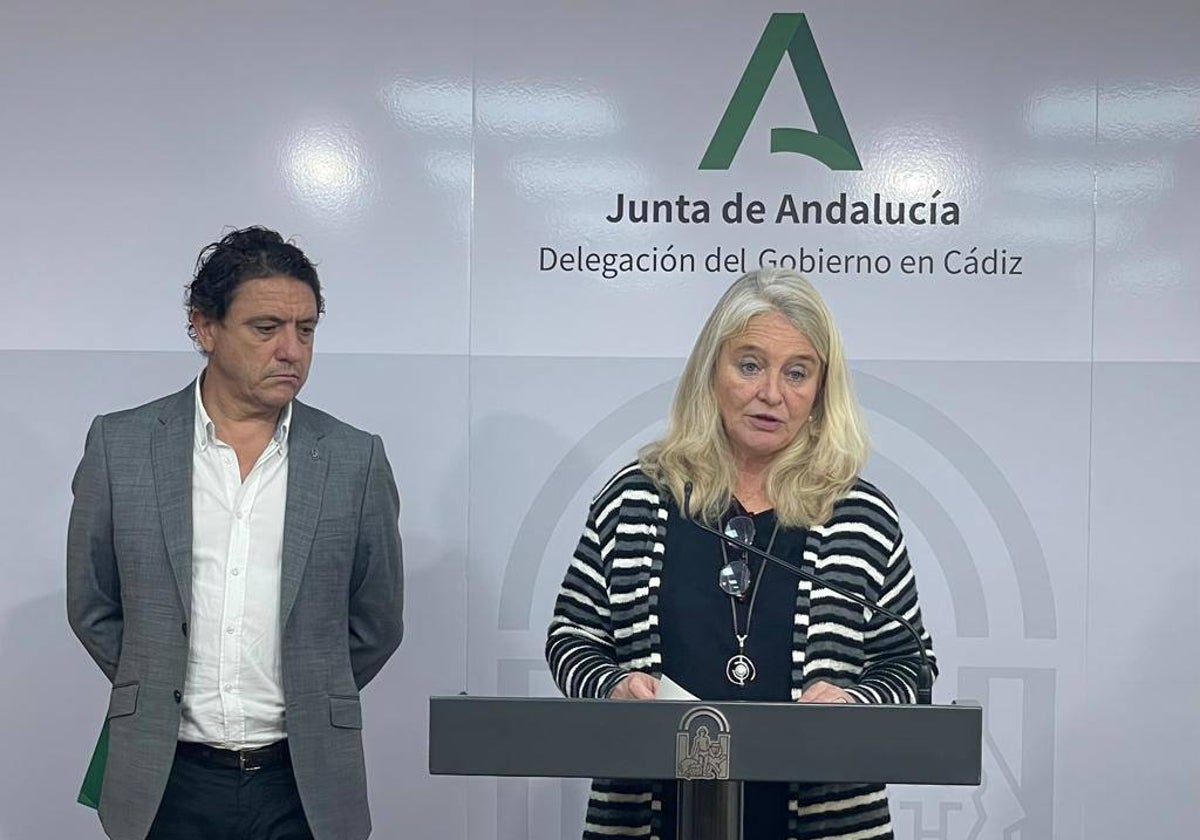 Mercedes Colombo y Daniel Sánchez durante la presentación.