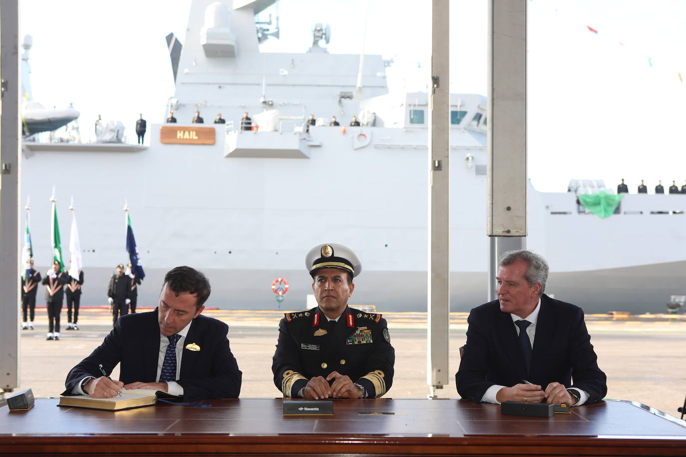 Ceremonia de entrega de la corbeta &#039;Hail&#039; en Navantia San Fernando