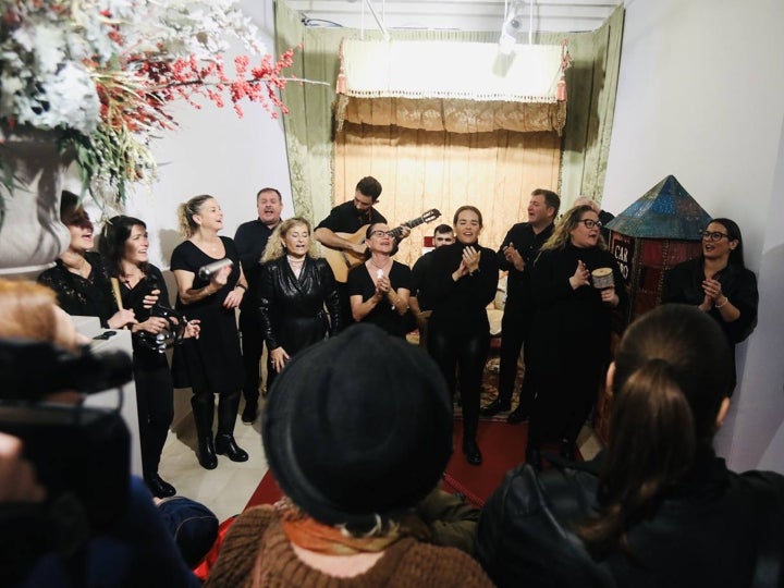 Fotos: El obispo inaugura el belén de Cajasol, símbolo de la Navidad en Cádiz capital