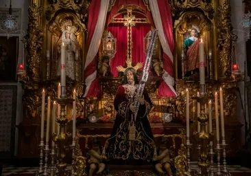 Alegoría de amor a Cádiz de Nuestro Padre Jesús Nazareno en su altar  efímero del Dulce