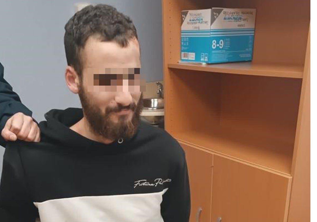 Foto del detenido del ataque yihadista en Cádiz