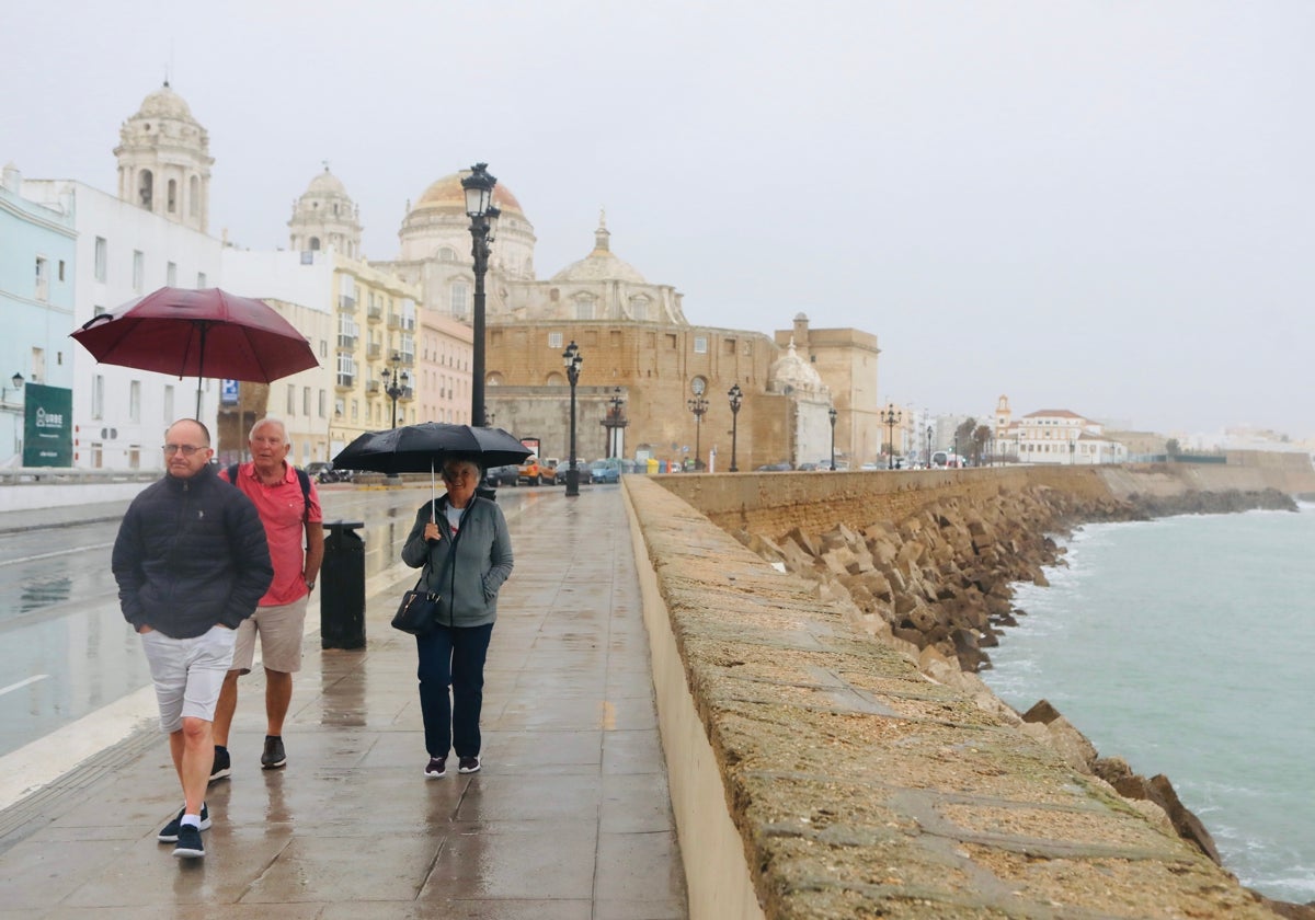 Turistas por Cádiz el pasado mes de enero.