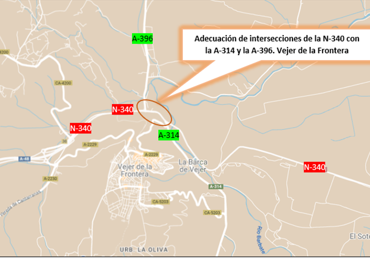 El Ministerio invertirá 2,66 millones para arreglar la carretera N-340 en Vejer