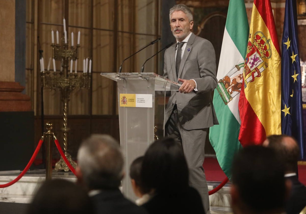 El ministro, durante el acto en el Oratorio San Felipe Neri.