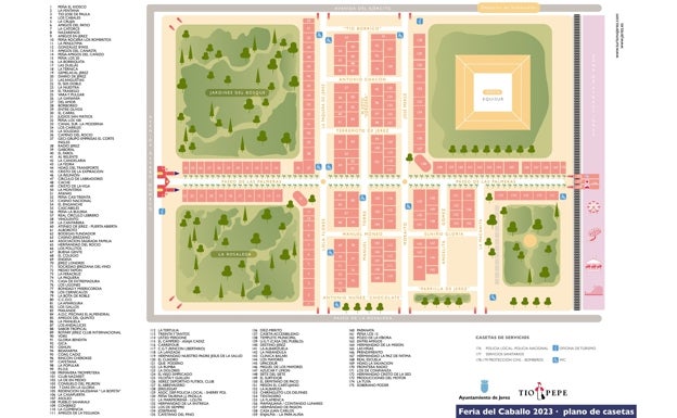 Plano de la feria de Jerez 2023