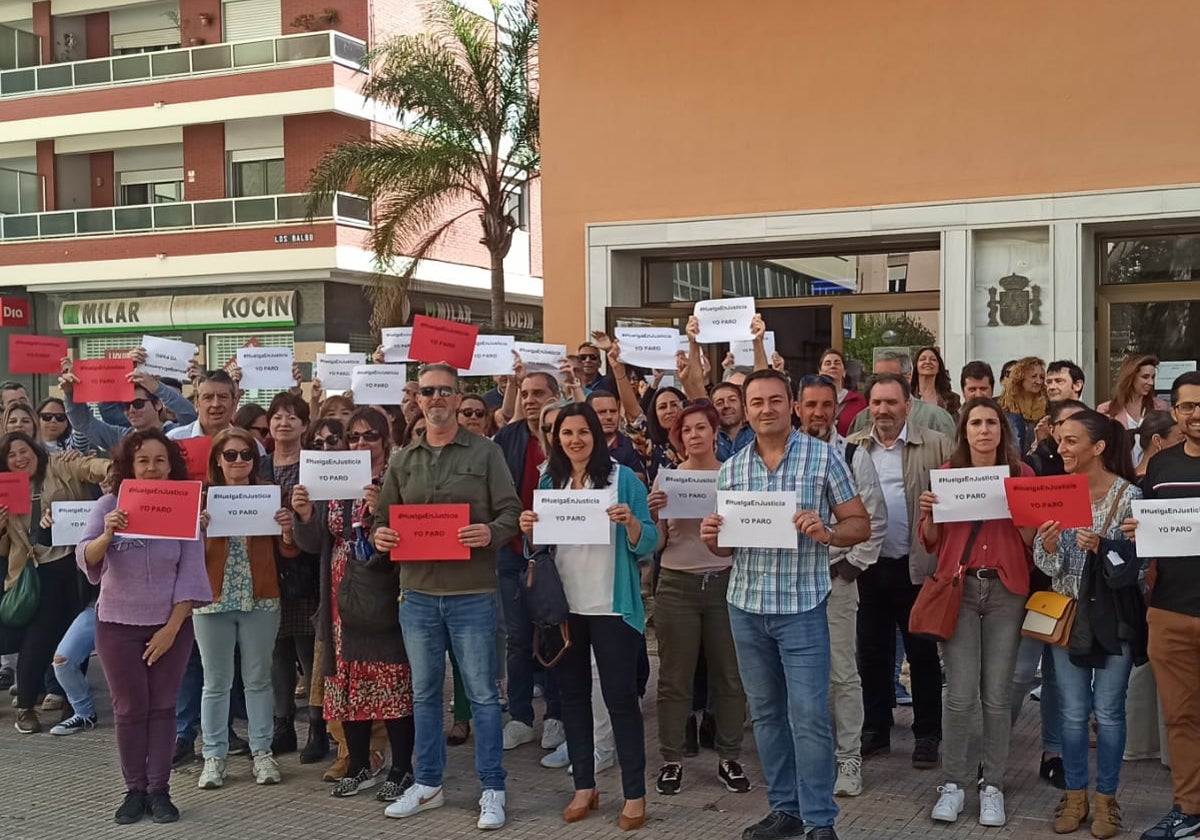 Paro en los juzgados de San José, en Cádiz.