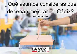 Elecciones municipales Cádiz 2023: ¿Qué asuntos consideras que deberían mejorar en la ciudad?