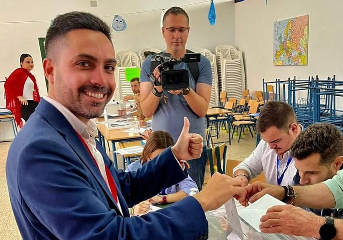 Antonio González Mellado, votando este domingo.