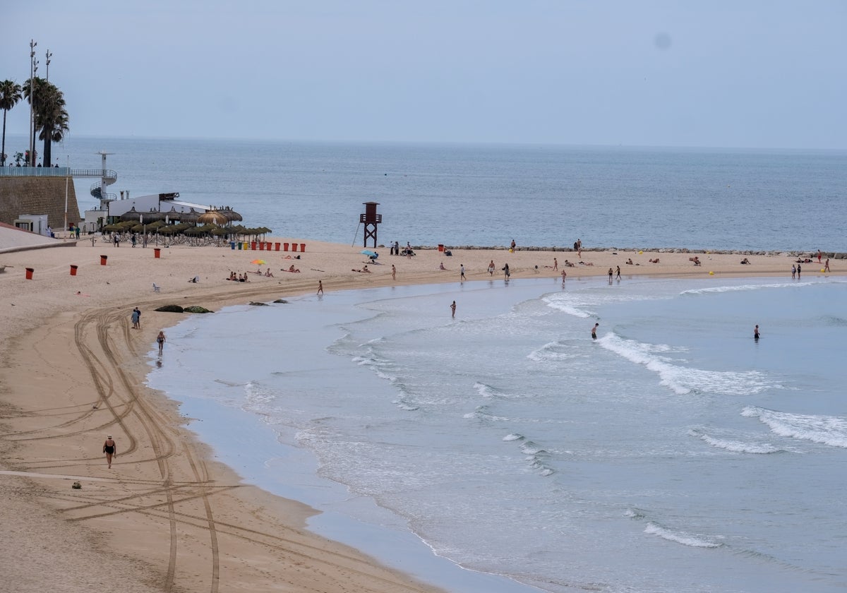 Playa de Santa María del Mar, en la capital gaditana.