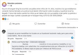 Una usuaria recibe una sanción por publicar un comentario contra la Policía Local en Facebook