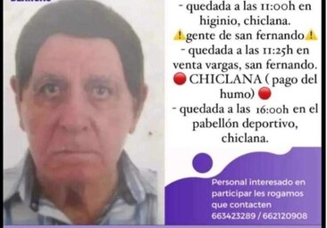 Encuentran sin vida el cuerpo de José Aragón Lema, el desaparecido de 82 años en Chiclana