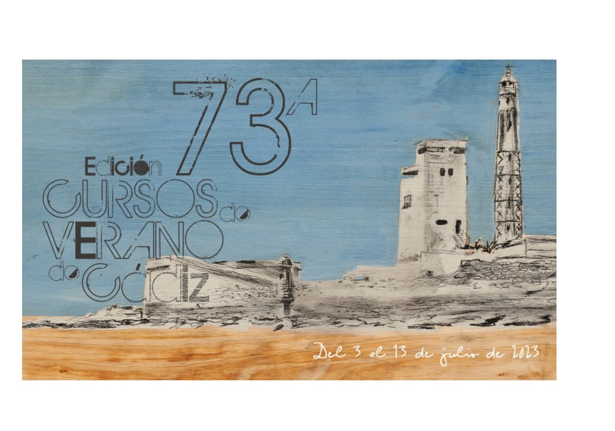 Cartel de 73º Cursos de Verano de la Universidad de Cádiz.