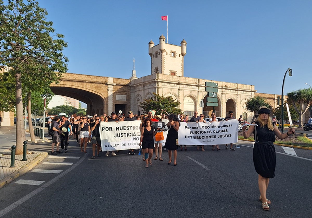 Imagen de la manifestación de los funcionarios de Cuerpos Generales y Especiales de la Administración de Justicia.