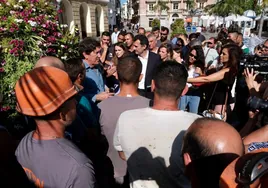 Protestas de los trabajadores del metal frente al Ayuntamiento de Cádiz