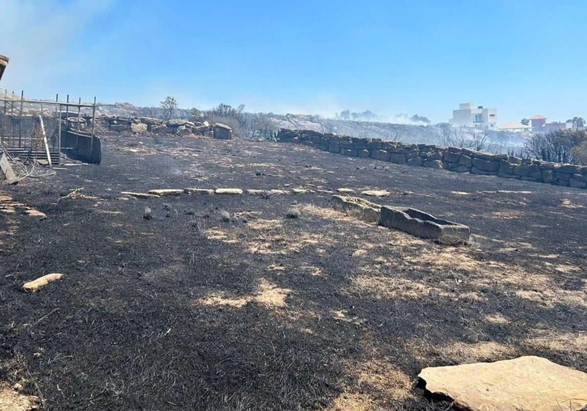 Incendio en el paraje de Santa Margarita