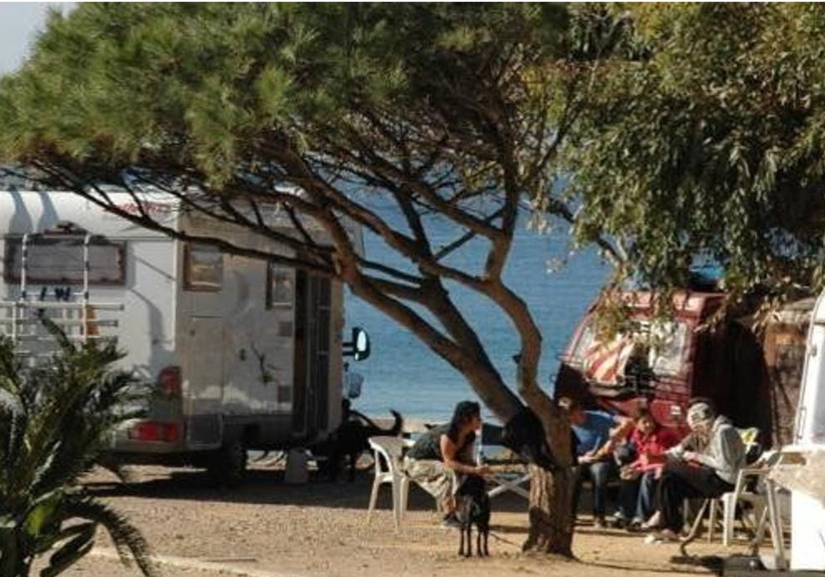 Un camping en Tarifa.