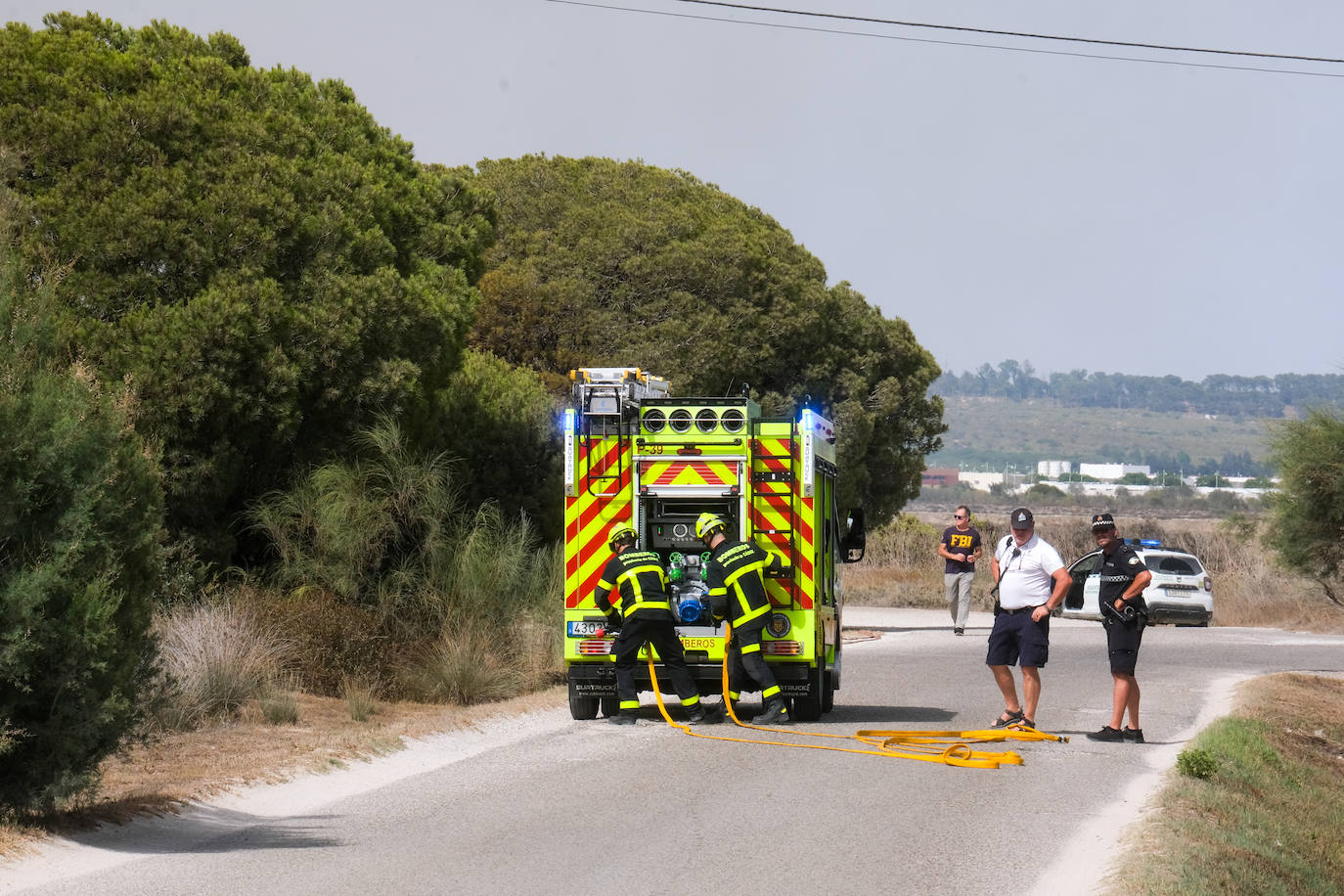 FOTOS: Fuego en el Tiro Pichón, en El Puerto