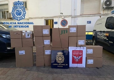 La Policía Nacional ha intervenido en La Línea un alijo de tabaco realizado en la playa de Poniente