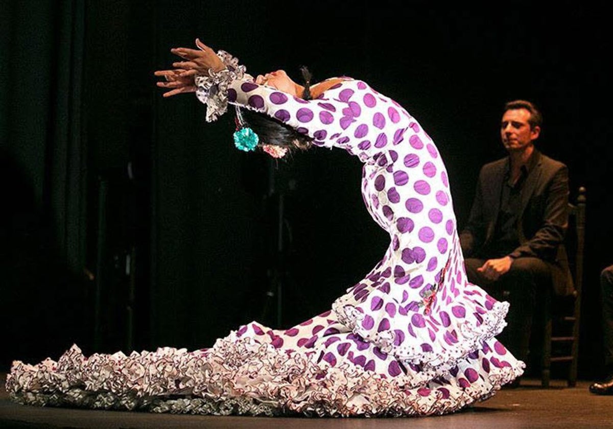 Actuación de una bailaora flamenca en la provincia de Cádiz.