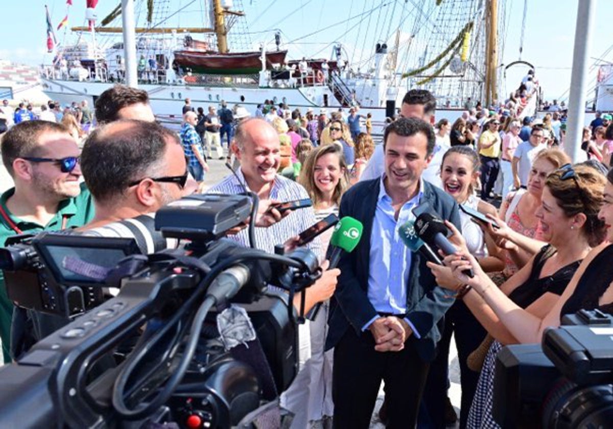 Bruno García, durante su valoración de la Gran Regata 2023 de Cádiz