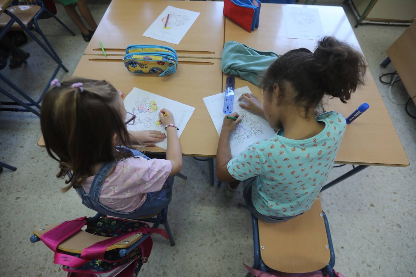 Vuelta al cole de los niños gaditanos.