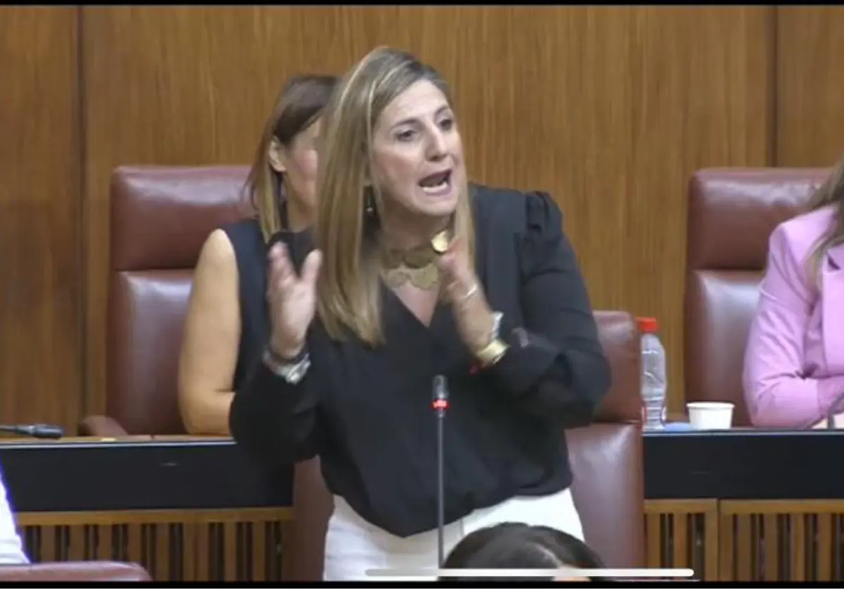 Irene García, en el Parlamento Andaluz.