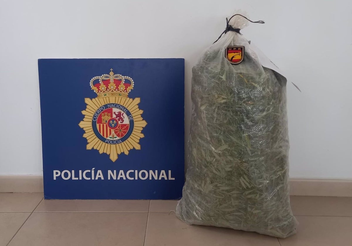 Saco con la marihuana