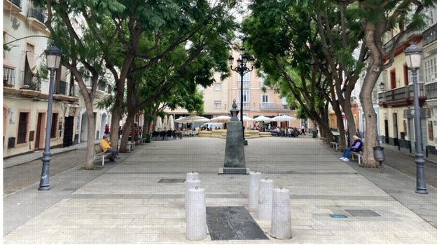 Imagen después - La plaza del Mentidero de Cádiz.