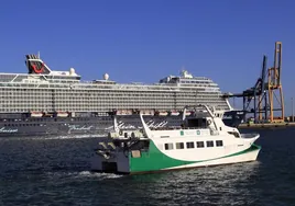 Suspendido el catamarán por los daños que la borrasca Bernard ha ocasionado en la terminal de Cádiz
