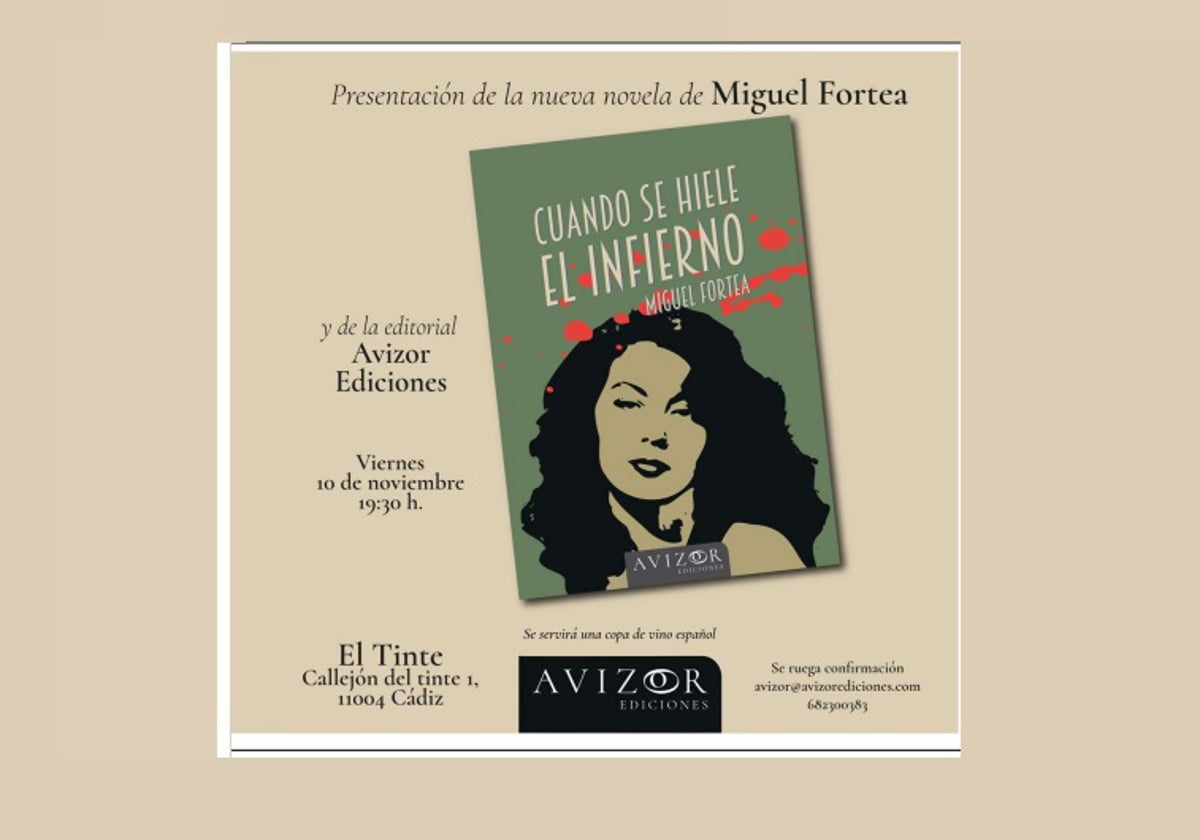 Miguel Fortea presenta su novela &#039;Cuando se hiele el infierno&#039; en Cádiz