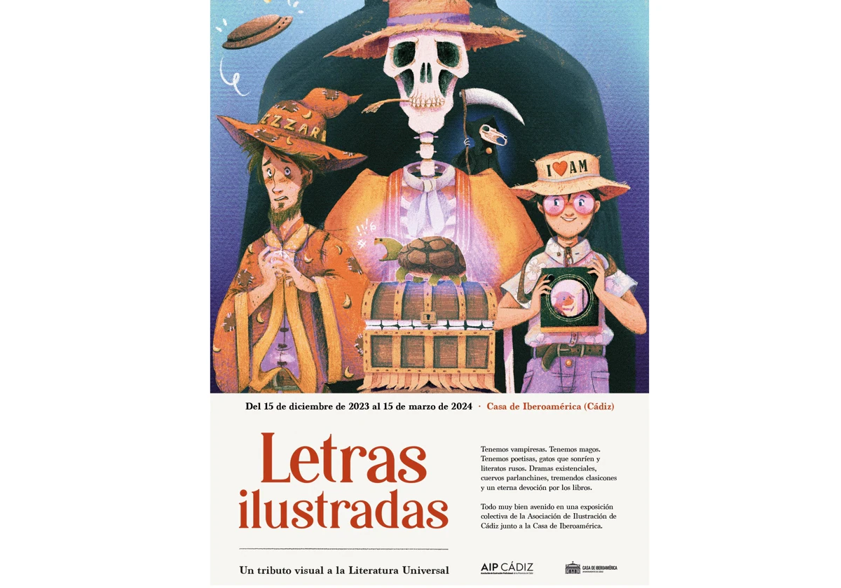 Ilustradores de Cádiz rinden homenaje a la literatura universal.