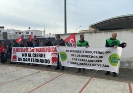 Protestas en San Fernando contra el cierre del centro de Metrología
