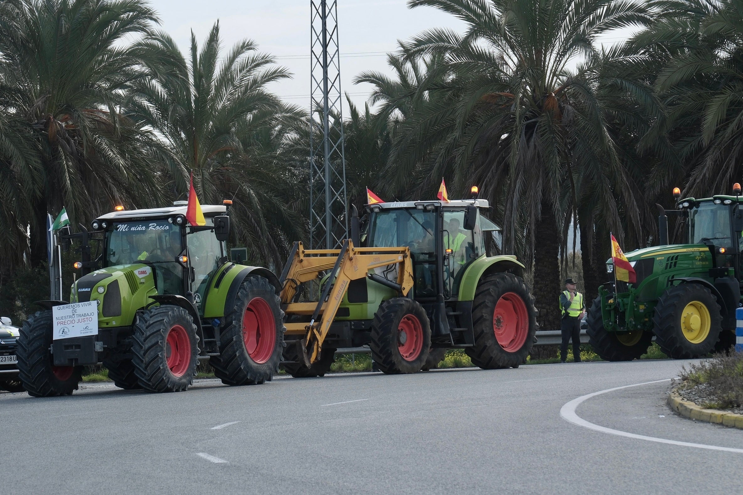 Fotos: Así ha sido la segunda jornada de movilizaciones de agricultores y ganaderos en Jerez