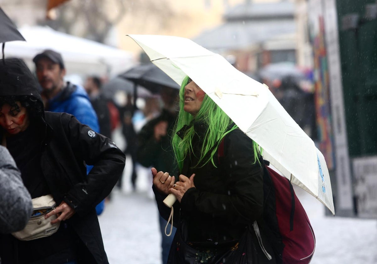 Fotos: Las imágenes de un domingo de Carnaval pasado por agua