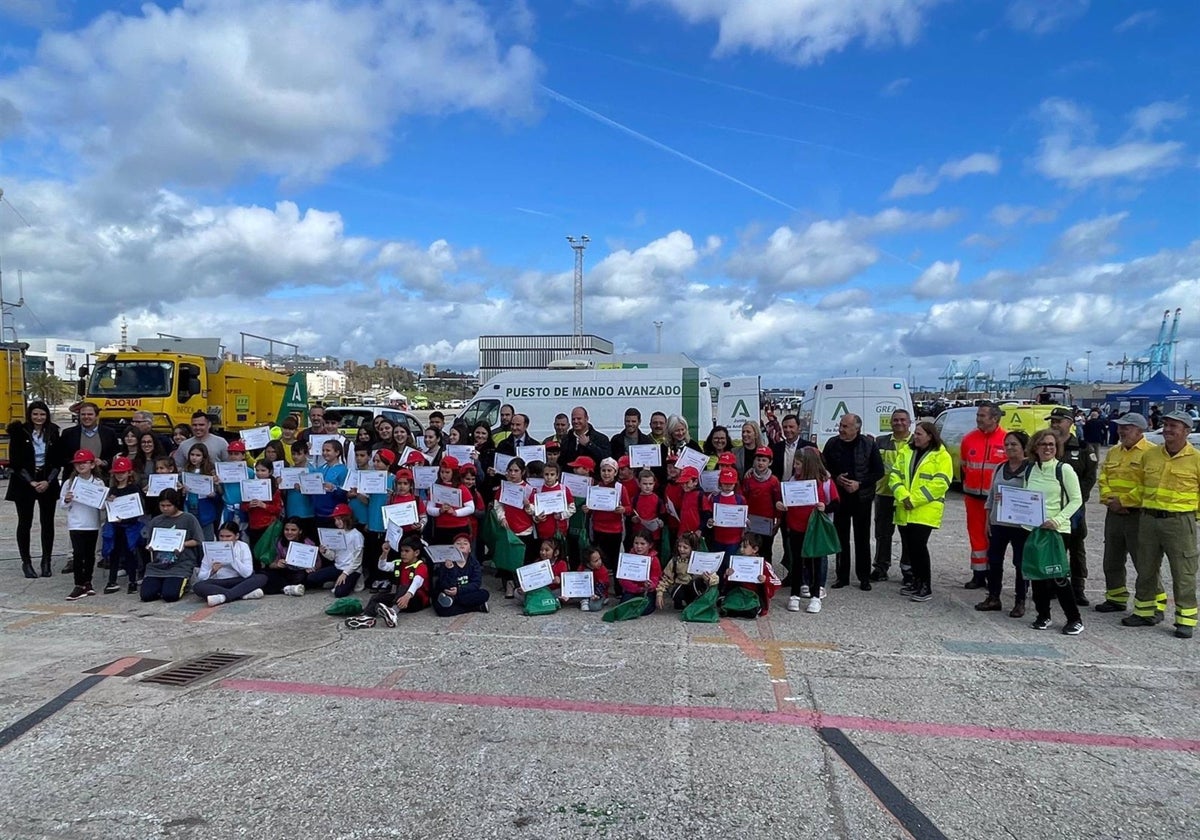 La Junta celebra en Algeciras el Día Europeo del 112 con una jornada de exhibición de operativos