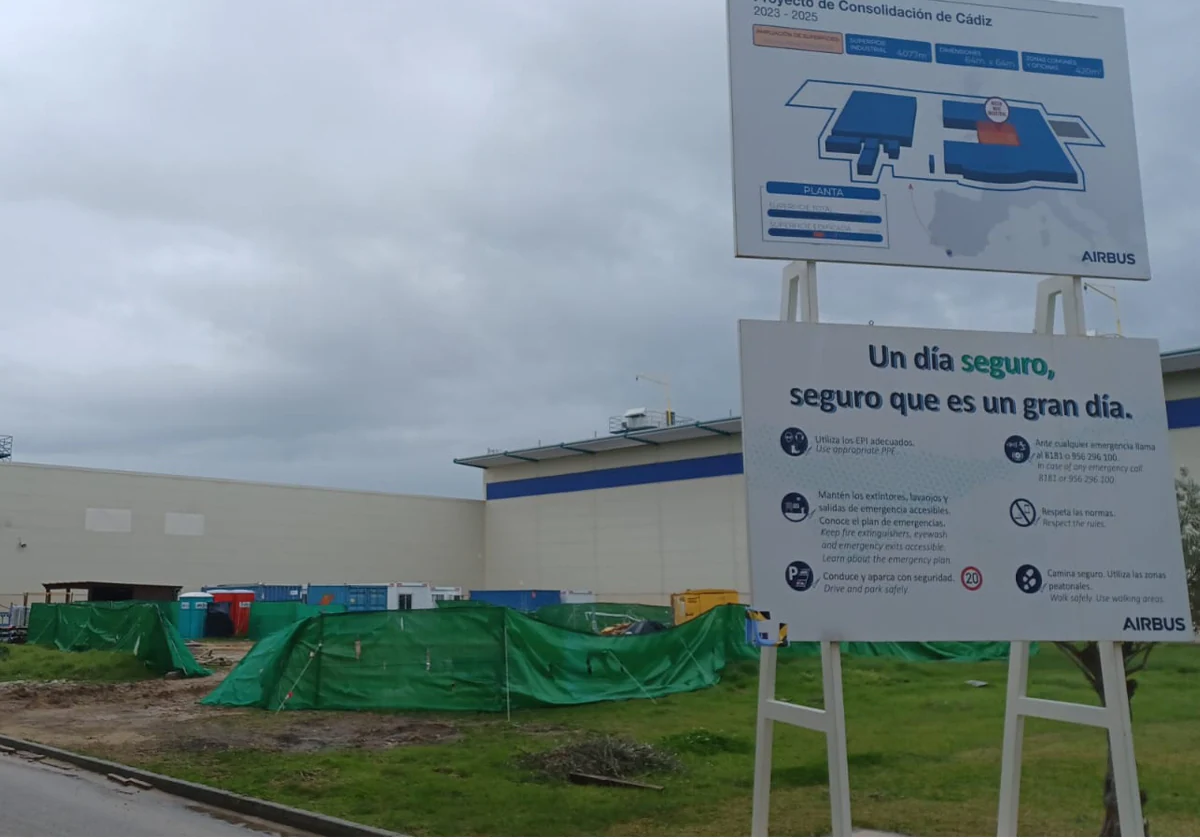 Zona de la planta de Airbus en El Puerto donde se construirá el nuevo edificio anexo