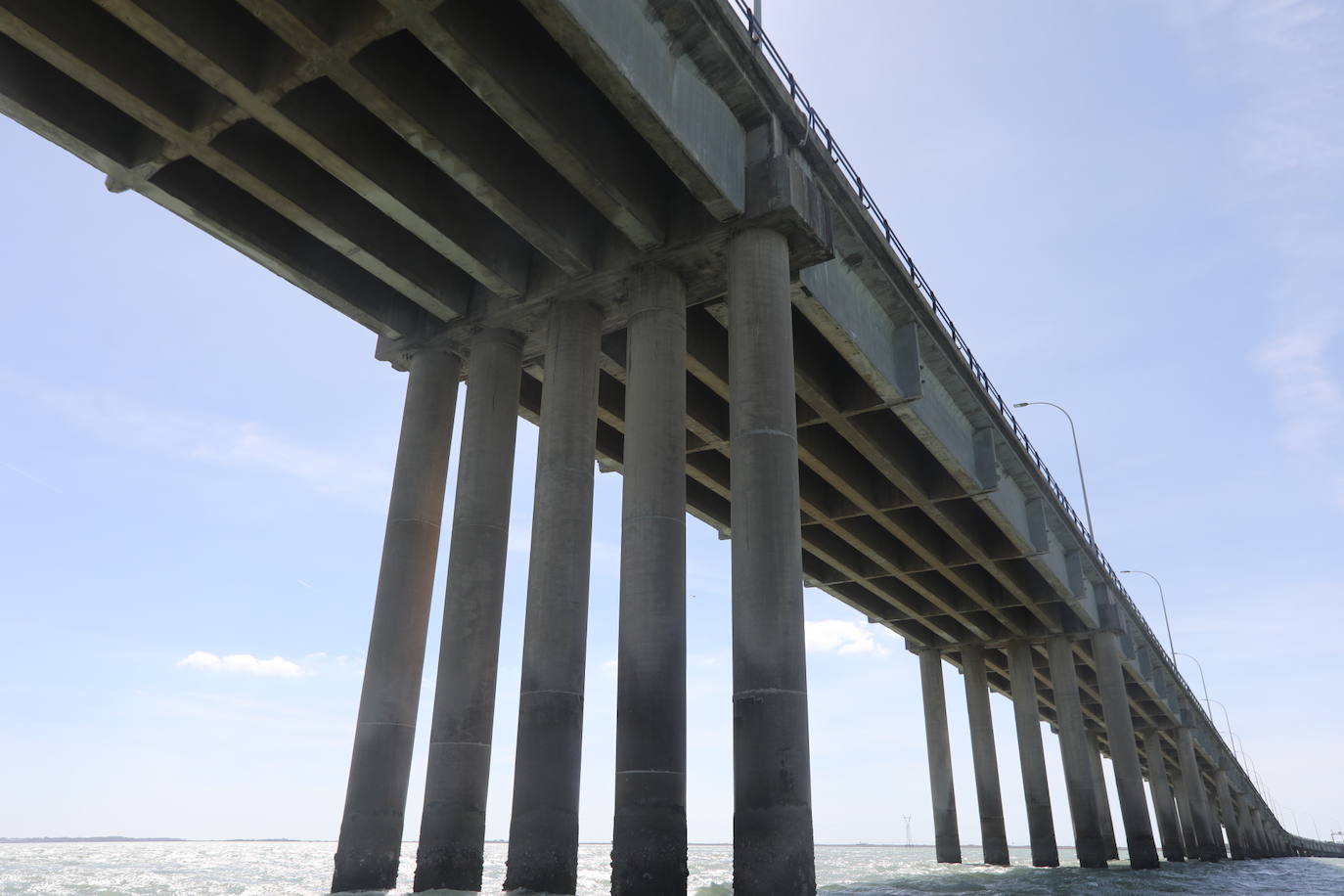 Fotos, debajo del Puente Carranza: así se ve el coloso bajo el mar