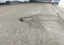 Agujeros y socavones en varias carreteras gaditanas por los efectos de las lluvias