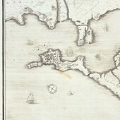 Representación cartográfica del siglo xix donde aparece San Fernando como Isla de León.