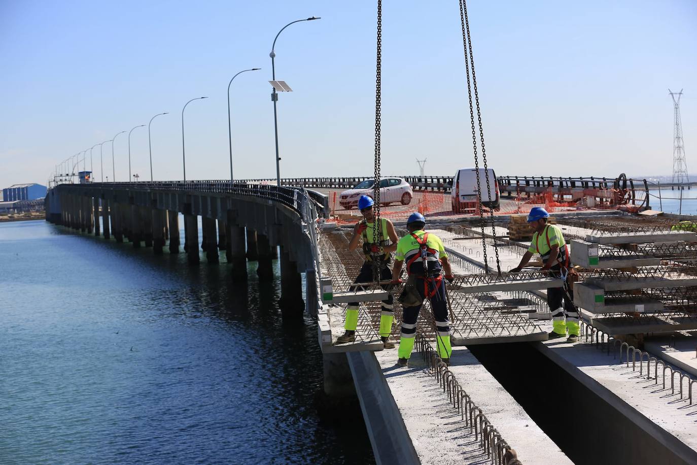 La evolución del Puente Carranza de Cádiz tras las obras, en fotos