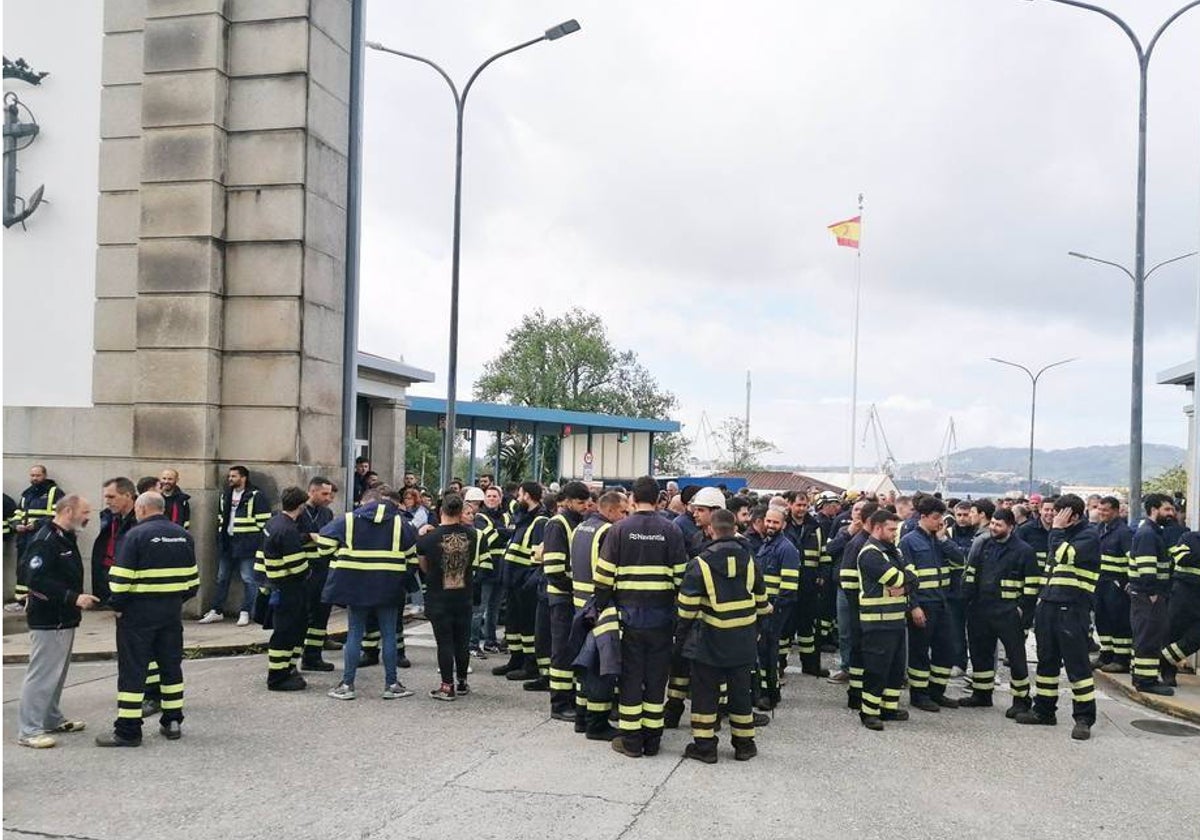 Concentraciones en el astillero de Ferrol