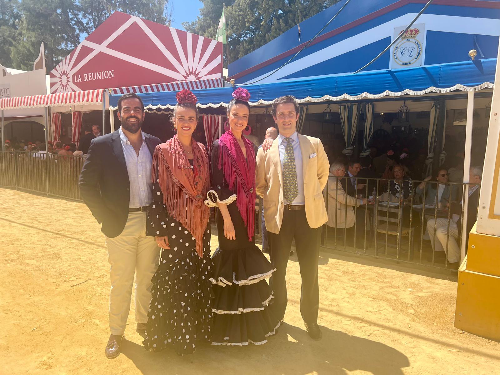 Jaime Sansó-Rubert, las hermanas Valentín Bohórquez y Pepe Delage