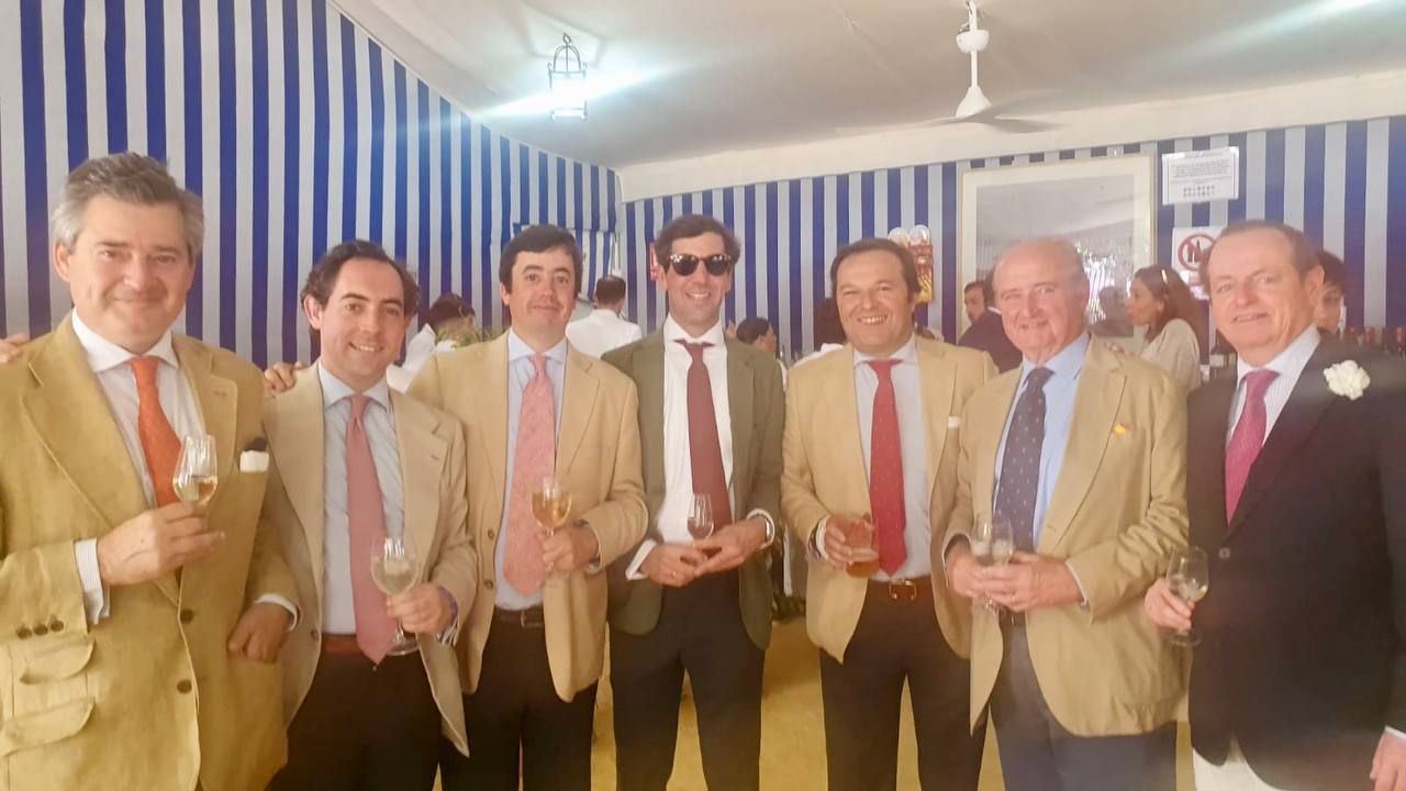 Gonzalo López de Carrizosa, Alvaro López de Carrizosa, Juan Pedro Domecq, Perico Grandes, Fermín Anguita, Miguel Rebuelta y Antonio Camacho