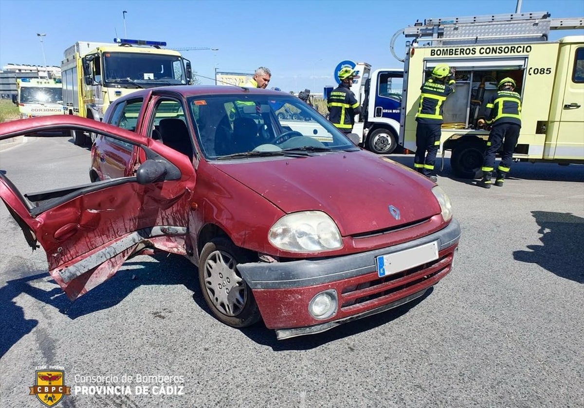 Uno de los coches implicados